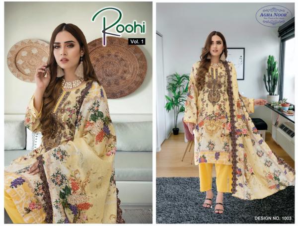 Agha Noor Roohi Vol 1 Lawn Cotton Designer Dress Material Collection